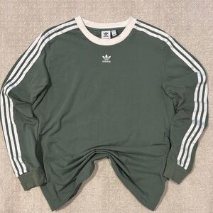 Adidas Forest Green Sweatshirt with White Accents